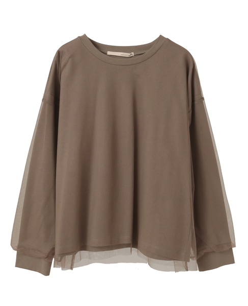 【コットン天竺×ソフトチュールカットプル】 詳細画像 モカ 10