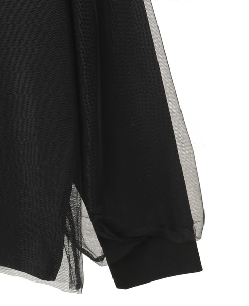 【コットン天竺×ソフトチュールカットプル】 詳細画像 ブラック 12