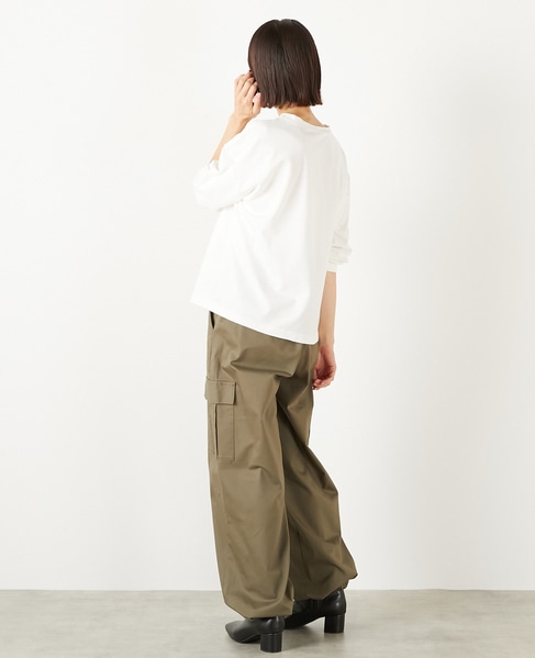 【ミニ裏毛ロゴPTロングスリーブTシャツ】 詳細画像 オフホワイト 4