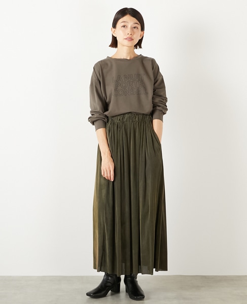 【ミニ裏毛ロゴPTロングスリーブTシャツ】 詳細画像 モカ 3