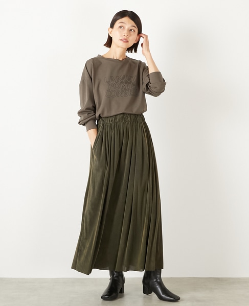 【ミニ裏毛ロゴPTロングスリーブTシャツ】 詳細画像 モカ 8