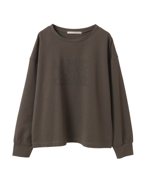 【ミニ裏毛ロゴPTロングスリーブTシャツ】 詳細画像 モカ 9