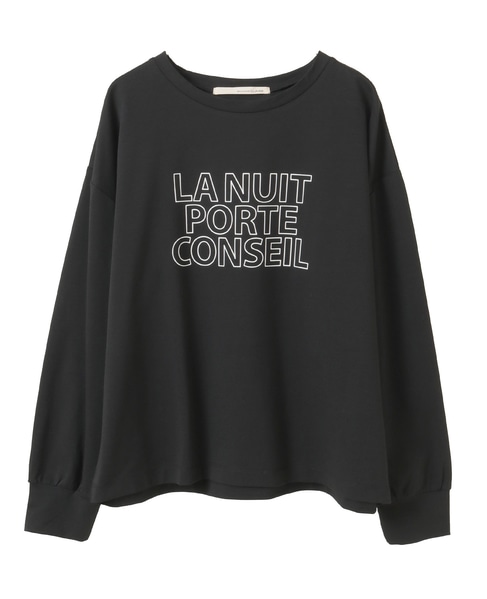 【ミニ裏毛ロゴPTロングスリーブTシャツ】 詳細画像 ブラック 10