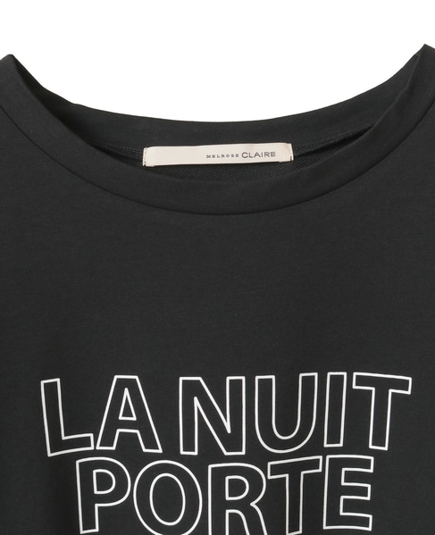 【ミニ裏毛ロゴPTロングスリーブTシャツ】 詳細画像 ブラック 12