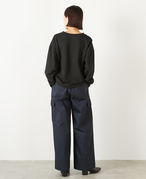 【ミニ裏毛ロゴPTロングスリーブTシャツ】 詳細画像 ブラック 5