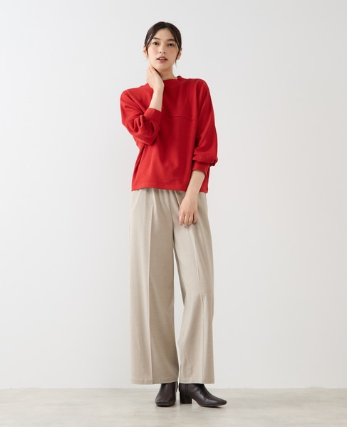 【ミニケーブルドルマンスリーブカットプル】 詳細画像 レッド 2