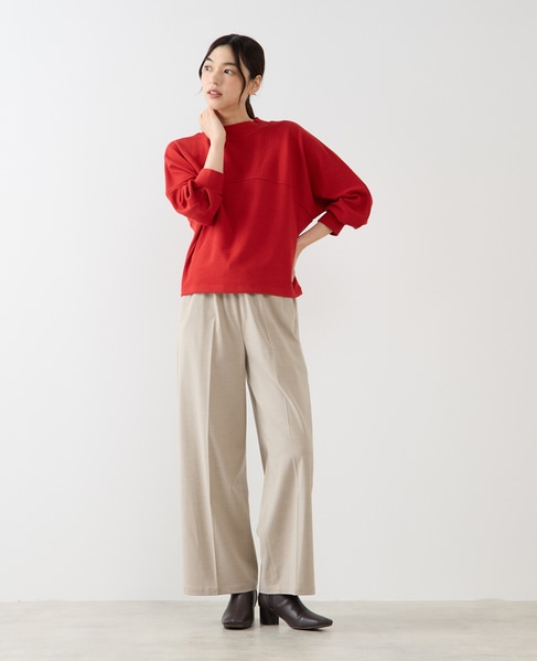 【ミニケーブルドルマンスリーブカットプル】 詳細画像 レッド 8