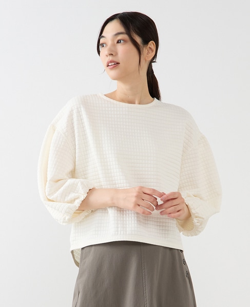 【スクエアキルトプルオーバー】 詳細画像 アイボリー 1