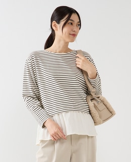 【異素材ドッキングプルオーバー】