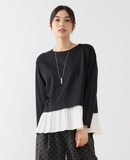 【異素材ドッキングプルオーバー】