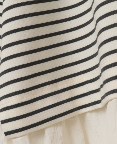 【異素材ドッキングプルオーバー】 詳細画像 ホワイト×ブラック 13