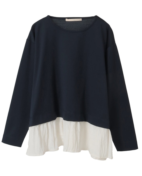 【異素材ドッキングプルオーバー】 詳細画像 ネイビー 10