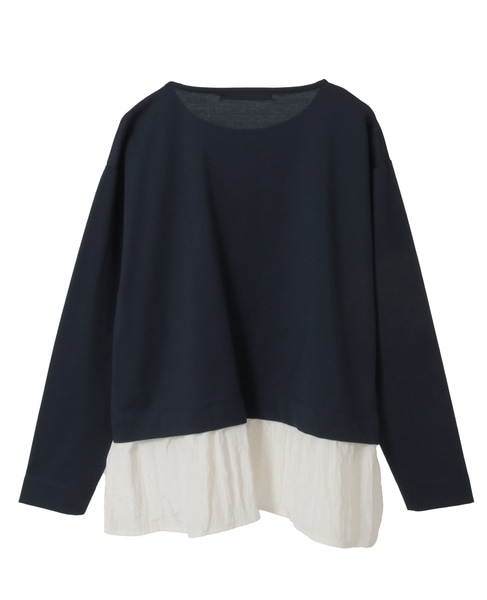 【異素材ドッキングプルオーバー】 詳細画像 ネイビー 11