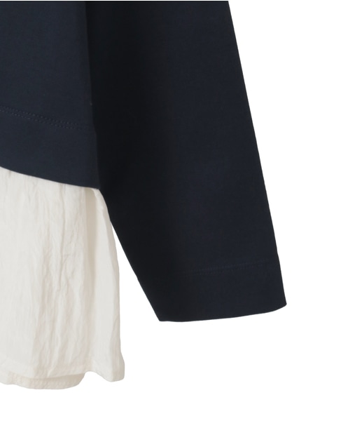 【異素材ドッキングプルオーバー】 詳細画像 ネイビー 13