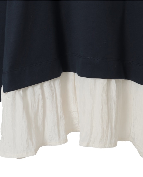 【異素材ドッキングプルオーバー】 詳細画像 ネイビー 14