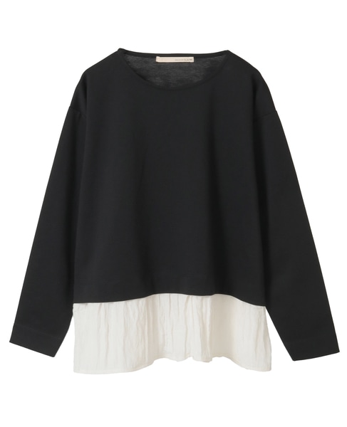 【異素材ドッキングプルオーバー】 詳細画像 ブラック 10