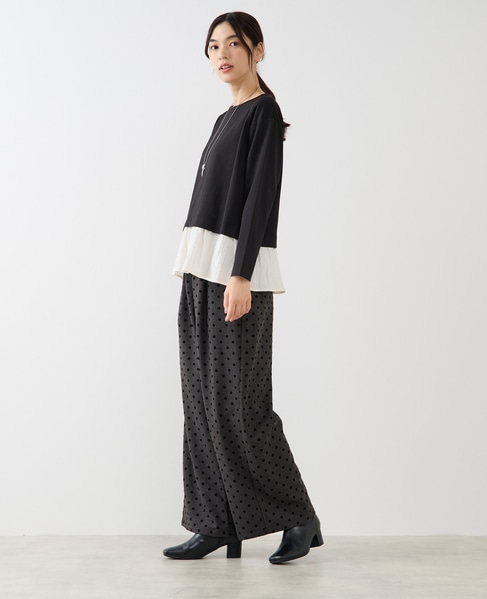 【異素材ドッキングプルオーバー】 詳細画像 ブラック 3