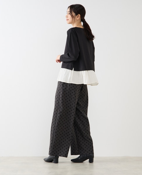 【異素材ドッキングプルオーバー】 詳細画像 ブラック 4