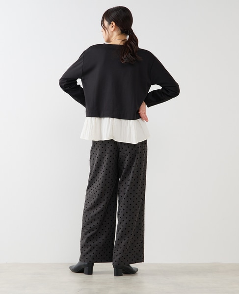 【異素材ドッキングプルオーバー】 詳細画像 ブラック 5