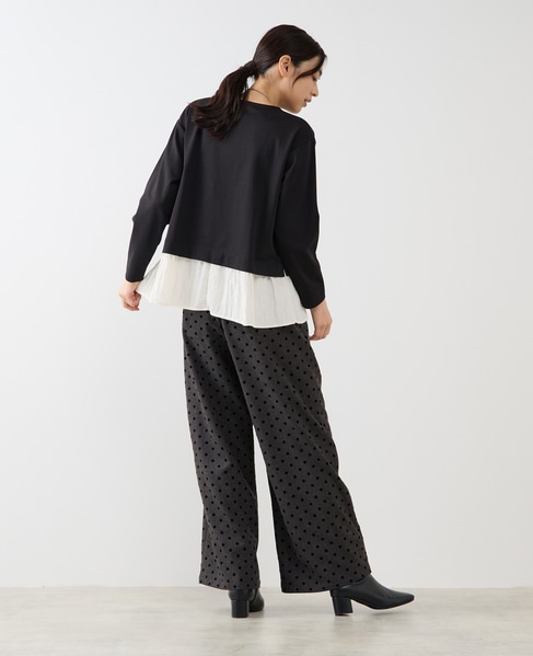 【異素材ドッキングプルオーバー】 詳細画像 ブラック 6