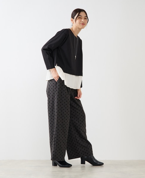 【異素材ドッキングプルオーバー】 詳細画像 ブラック 7