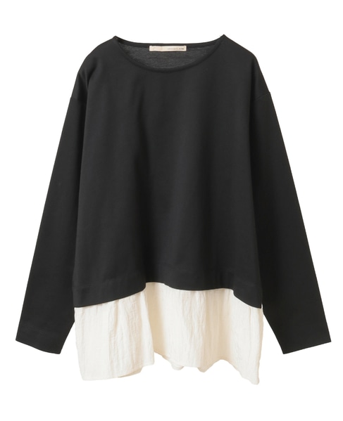 【異素材ドッキングプルオーバー】 詳細画像 ブラック 9