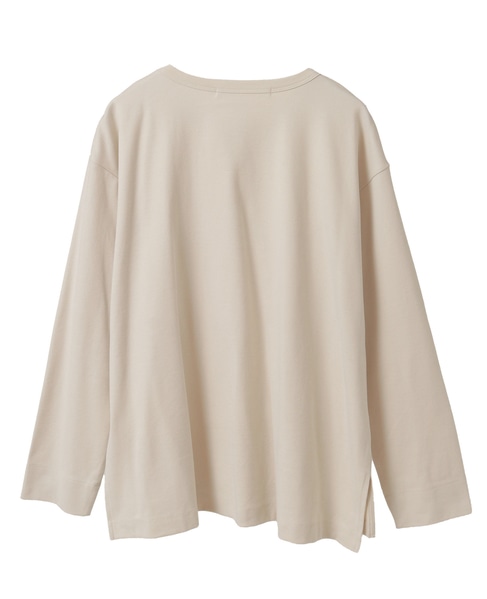 【サガラ刺しゅうロングTシャツ】 詳細画像 ライトベージュ 10