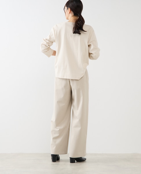 【サガラ刺しゅうロングTシャツ】 詳細画像 ライトベージュ 6