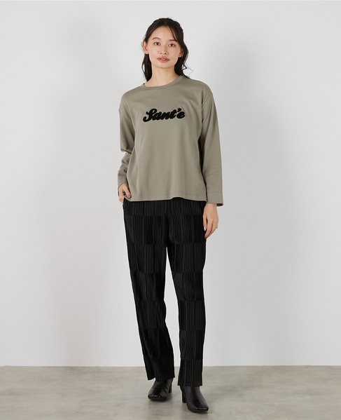 【サガラ刺しゅうロングTシャツ】 詳細画像 ブラウン系その他 2