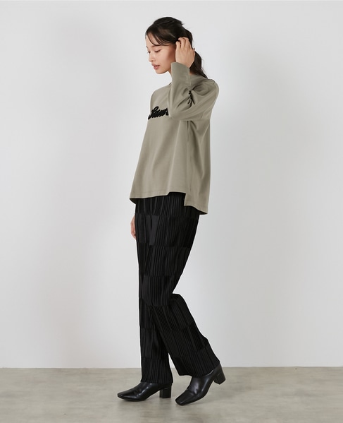 【サガラ刺しゅうロングTシャツ】 詳細画像 ブラウン系その他 3