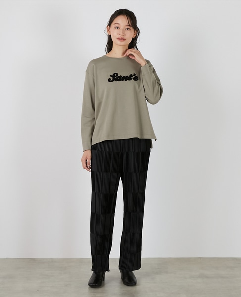 【サガラ刺しゅうロングTシャツ】 詳細画像 ブラウン系その他 9