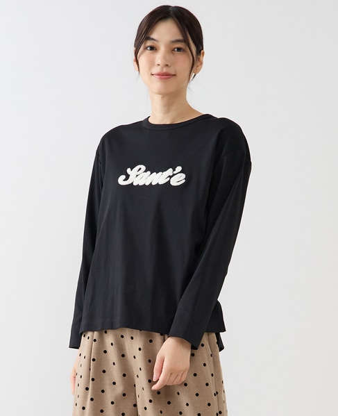 【サガラ刺しゅうロングTシャツ】 詳細画像 ブラック 1
