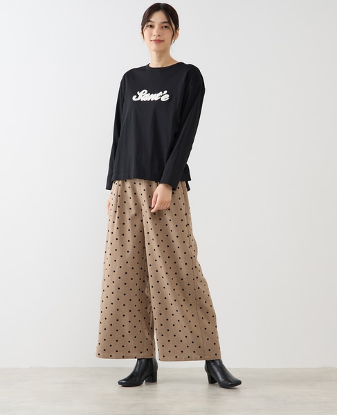 【サガラ刺しゅうロングTシャツ】 詳細画像 ブラック 2