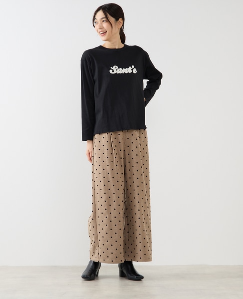 【サガラ刺しゅうロングTシャツ】 詳細画像 ブラック 8