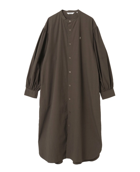 【Gymphlex/ジムフレックス】BAND COLLAR DRESS L/S 詳細画像 ブラウン 1