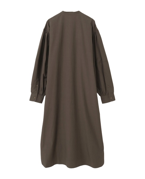 【Gymphlex/ジムフレックス】BAND COLLAR DRESS L/S 詳細画像 ブラウン 2