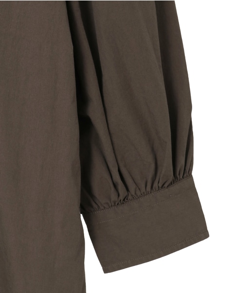 【Gymphlex/ジムフレックス】BAND COLLAR DRESS L/S 詳細画像 ブラウン 4