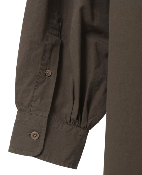 【Gymphlex/ジムフレックス】BAND COLLAR DRESS L/S 詳細画像 ブラウン 7