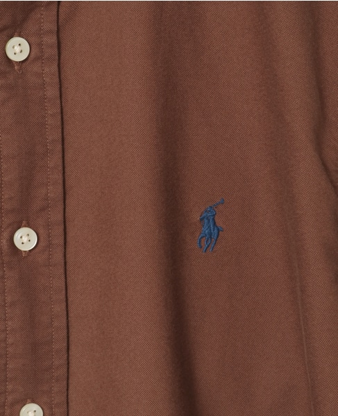 【POLO RALPH LAUREN/ポロラルフローレン】カスタムフィットガーメントダイボタンダウンシャツ 詳細画像 ブラウン 6