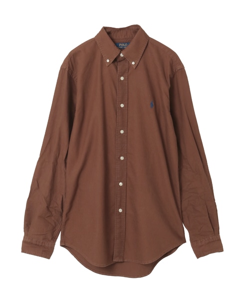 【POLO RALPH LAUREN/ポロラルフローレン】カスタムフィットガーメントダイボタンダウンシャツ 詳細画像 ブラウン 7
