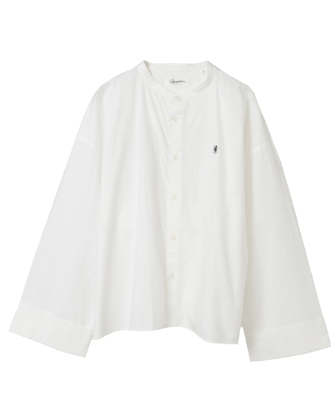 【Gymphlex/ジムフレックス】BAND COLLAR SHORT SHIRT L/S 詳細画像 ホワイト 1