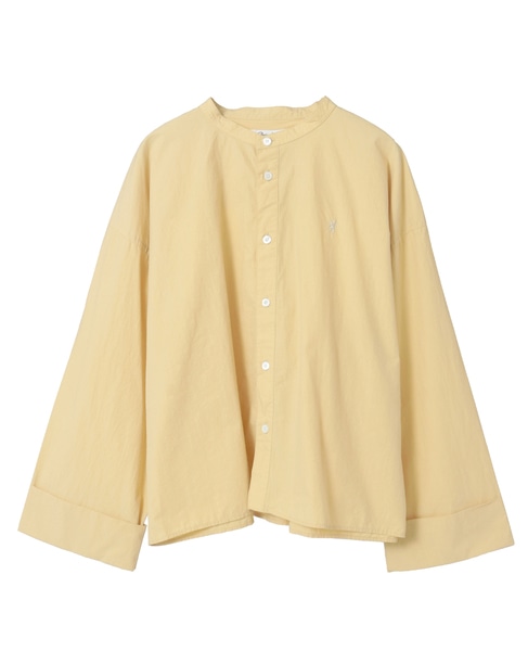 【Gymphlex/ジムフレックス】BAND COLLAR SHORT SHIRT L/S 詳細画像 イエロー 1