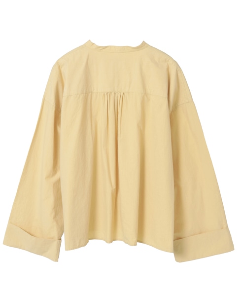 【Gymphlex/ジムフレックス】BAND COLLAR SHORT SHIRT L/S 詳細画像 イエロー 2