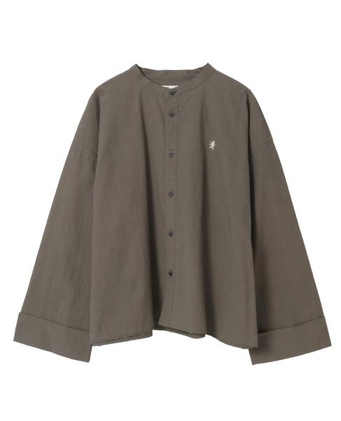 【Gymphlex/ジムフレックス】BAND COLLAR SHORT SHIRT L/S 詳細画像 チャコールグレー 1