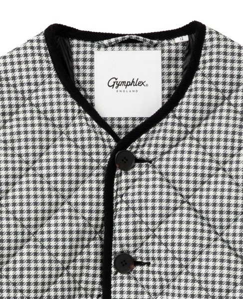 【Gymphlex/ジムフレックス】QUILT DOWN COLLARLESS COAT 詳細画像 チェック 3