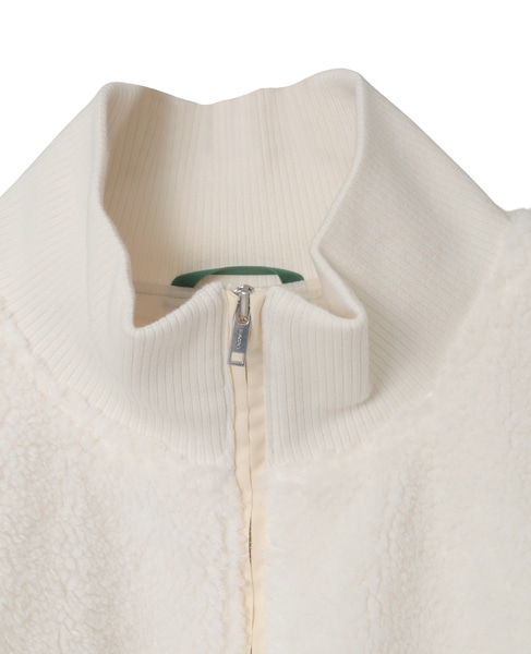 【LACOSTE/ラコステ】リブニットスタンドカラーボアジャケット 詳細画像 オフホワイト 3