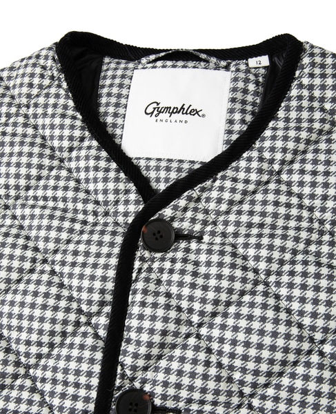 【Gymphlex/ジムフレックス】 QUILT DOWN COLLARLESS JACKET 詳細画像 チェック 6