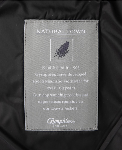 【Gymphlex/ジムフレックス】DOWN HOODED SHORT JACKET 詳細画像 チャコールグレー 9