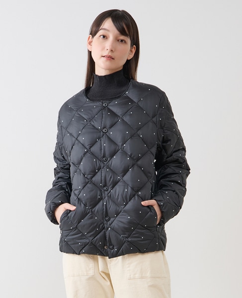 《別注》【TAION/タイオン】ドットプリントクルーネックダウンジャケット 詳細画像 ドット 1