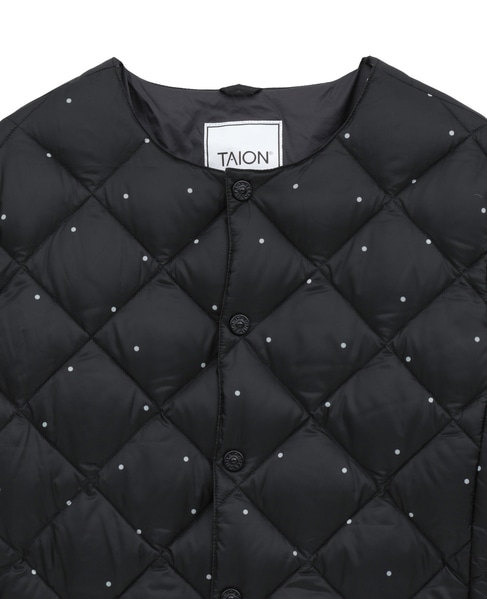《別注》【TAION/タイオン】ドットプリントクルーネックダウンジャケット 詳細画像 ドット 12